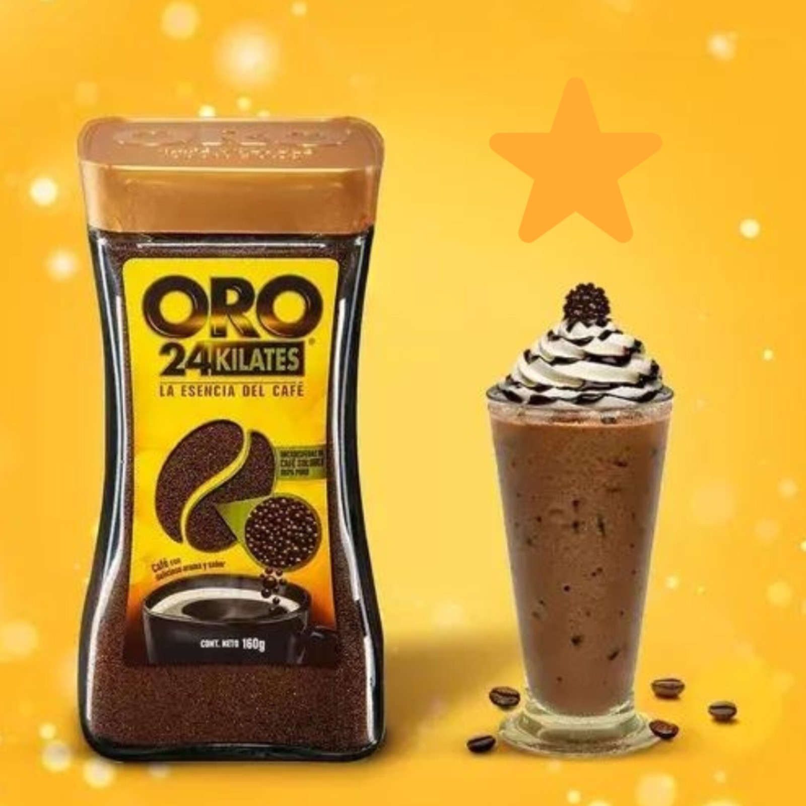 2X Oro 24 Kilates Café Microesferas Instant Coffee w/Microspheres 160g each gallery