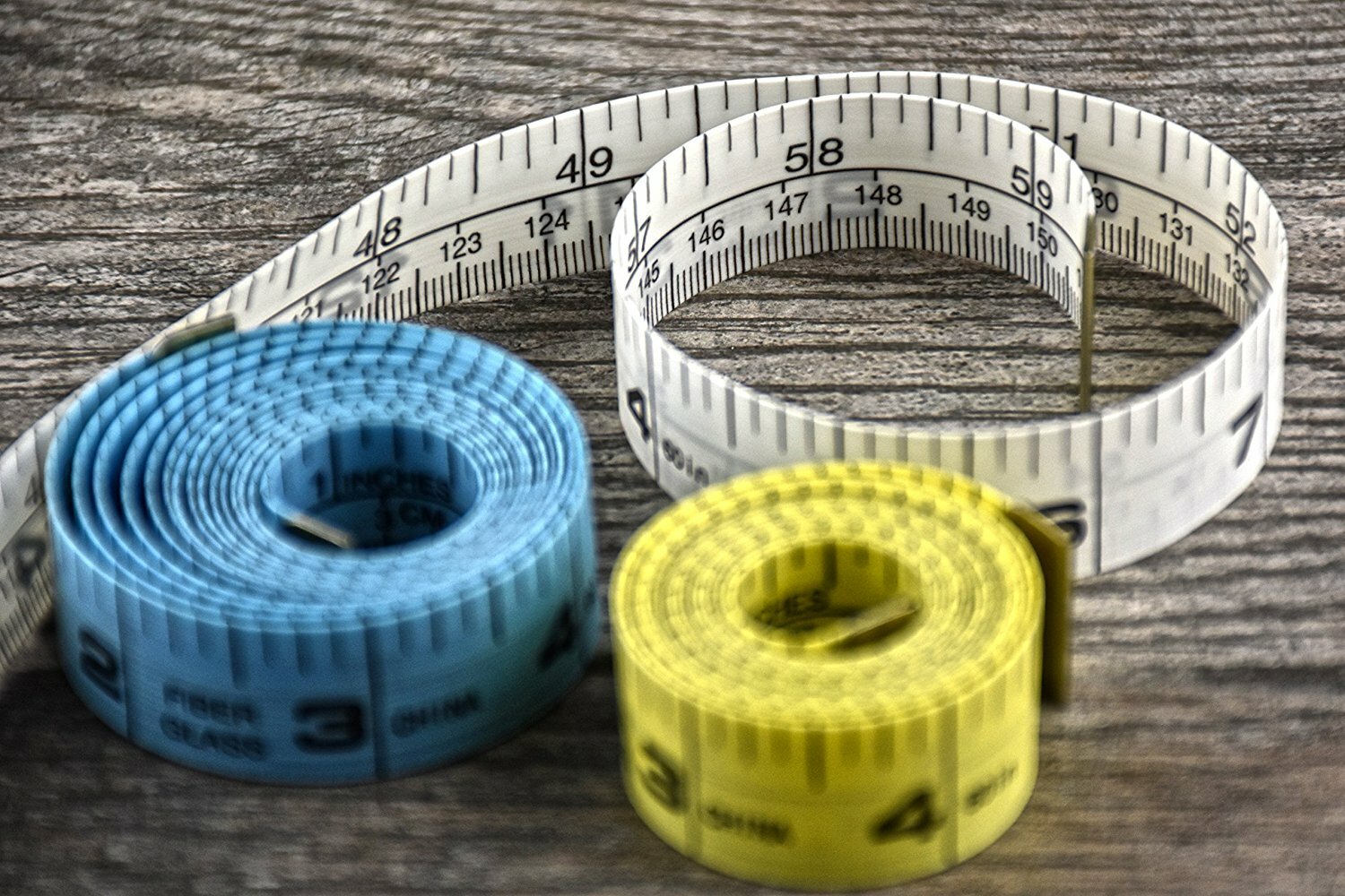 3pc 60" 150cm Soft PVC Fabric Cloth Sewing Tailor Tape Measure Ruler SAE Metric gallery