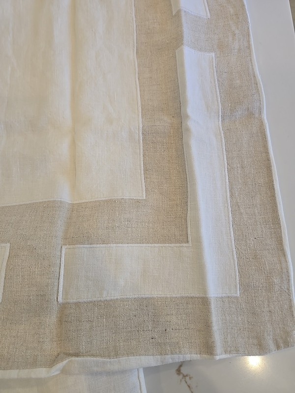 Restoration Hardware Framed Linen Standard SHAMS white X2 gallery