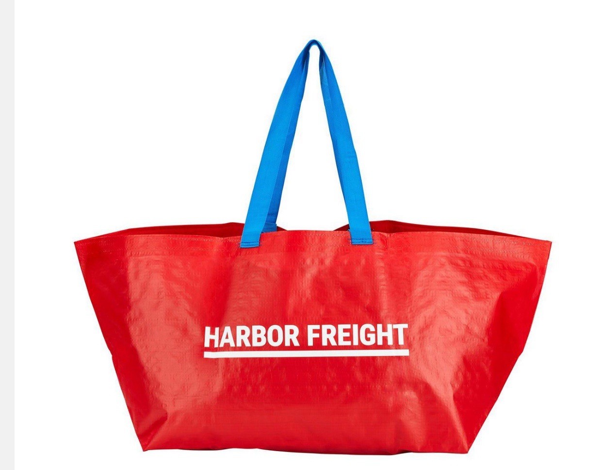 2-PACK - Harbor Freight Shopping Bag LARGE, Red, 21 ¾x14x13 ¾ "/19 gallon, 55 lb gallery