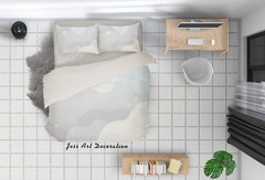3D Geometric Abstract Line White Quilt Cover Set Bedding Sets Pillowcases 64