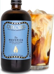 Explorer Maverick Cold Brew Coffee Concentrate Extra Caffeine 1pk 32floz=20+cups
