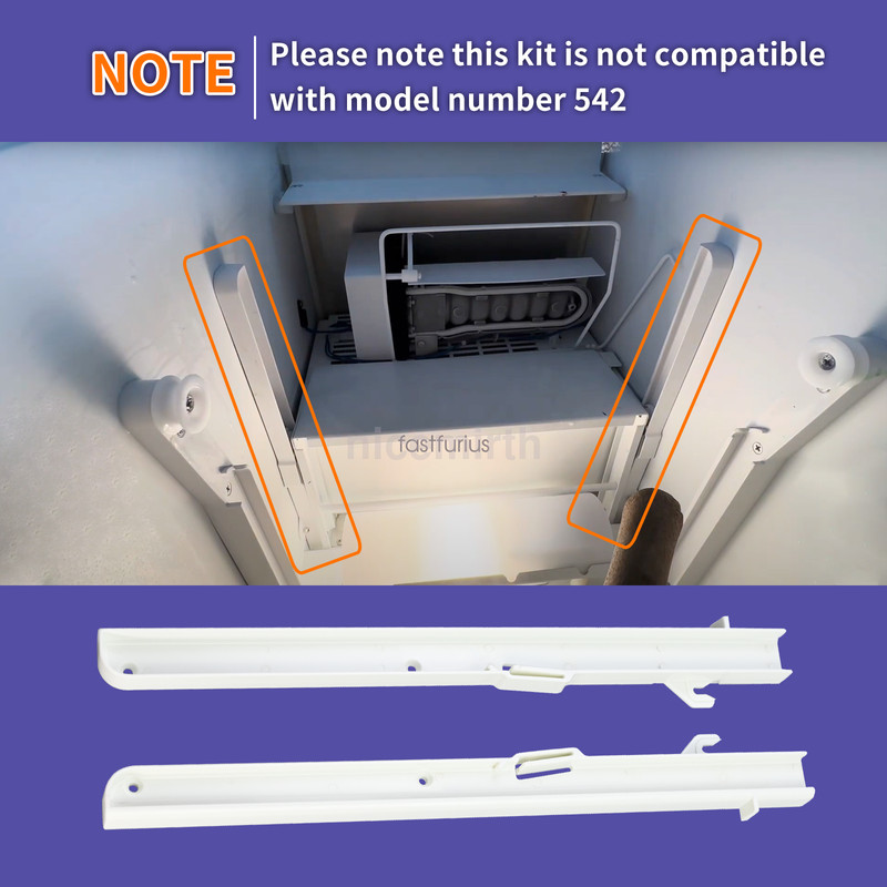 1 Pair Replacement for Subzero Ice Bucket Slides - Left & Right 7014661 7014649 gallery