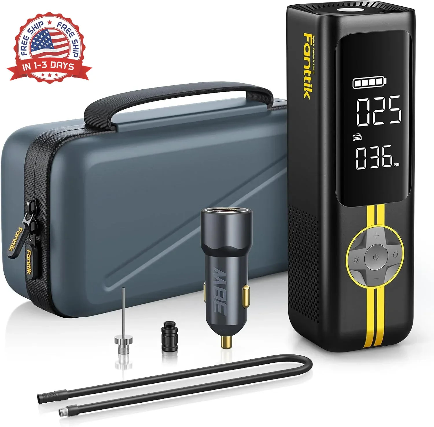 Fanttik X8 APEX Tire Inflator Portable Air Compressor, 1 Min Fast Inflation, 150 gallery