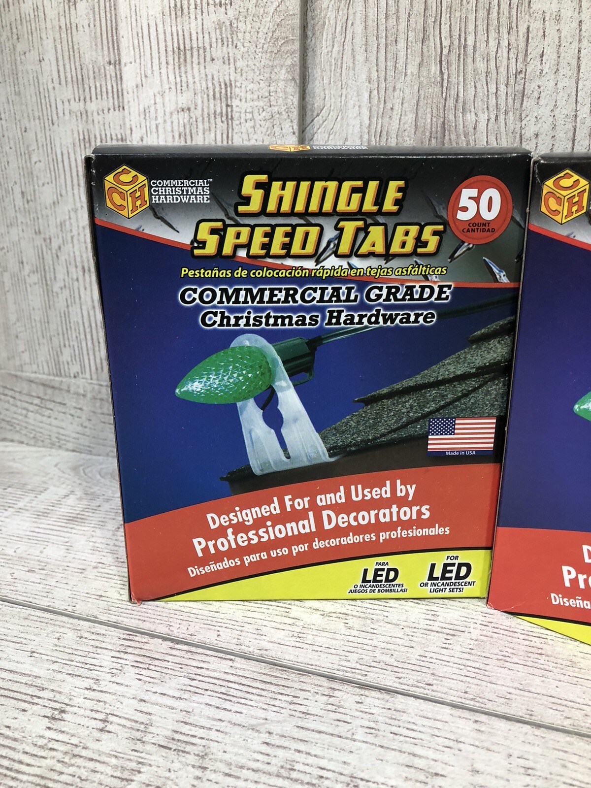 (2) 50 Shingle Speed Tabs Commercial Grade For Christmas LED Incandescent Lights gallery