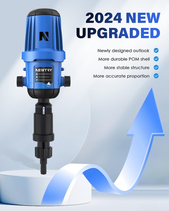 Fertilizer Injector for Drip Irrigation, 1%-10% Adjustable Dosing Pump, 3/4''... gallery