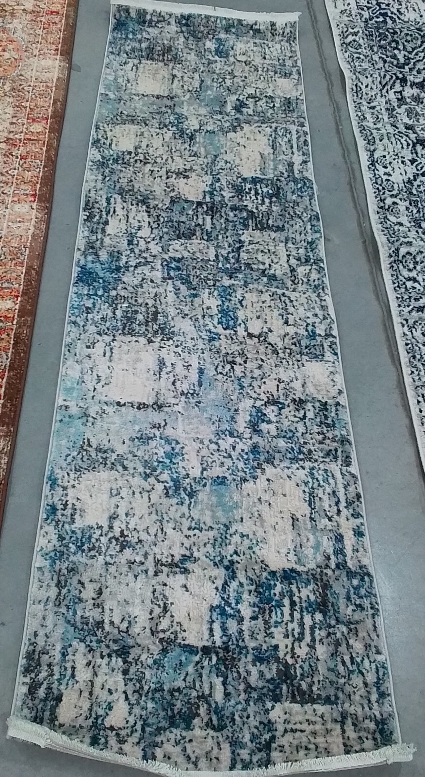 BLUE / GREY 2'-2" X 8' Back Stain Rug, Reduced Price 1172760684 SHV725M-28 gallery
