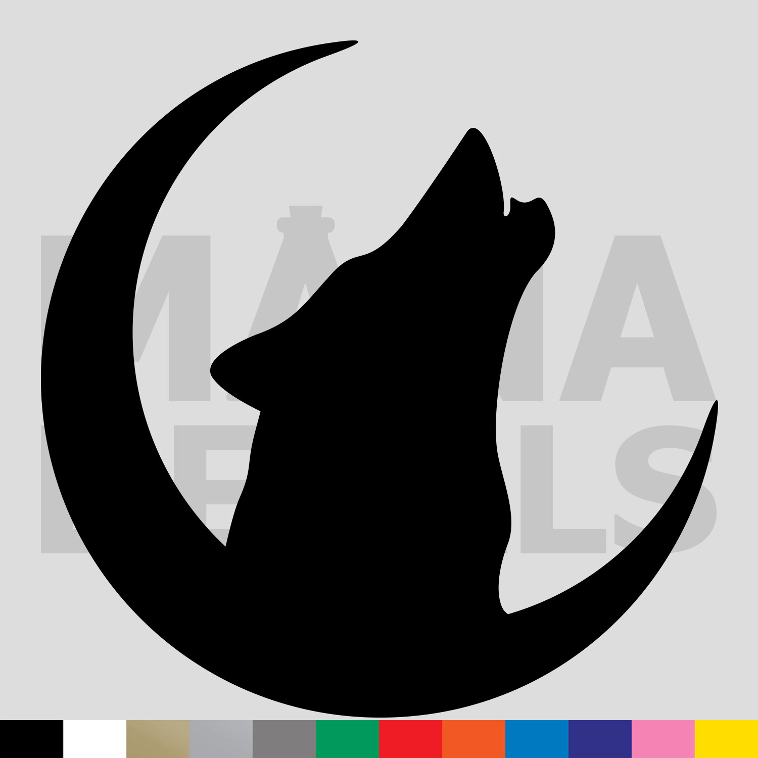 Wolf Howling Vinyl Die Cut Decal Sticker - Moon Animal gallery