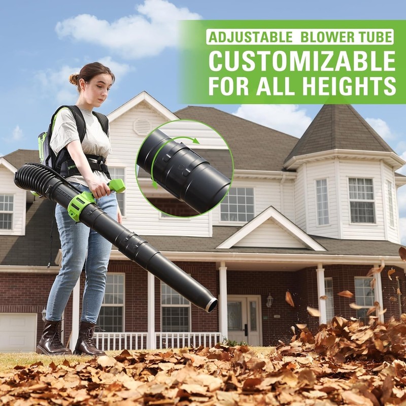 Greenworks 40V 710CFM Backpack Leaf Blower (Dual Battery Port) w/ 2x 8Ah Battery gallery