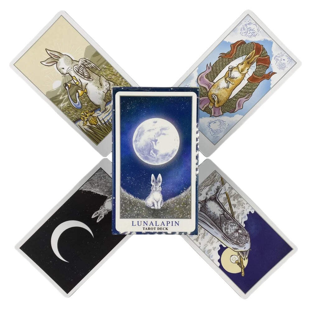 83 Card Rabbit Tarot Oracle Deck English Visions Divination Board Playing Game gallery