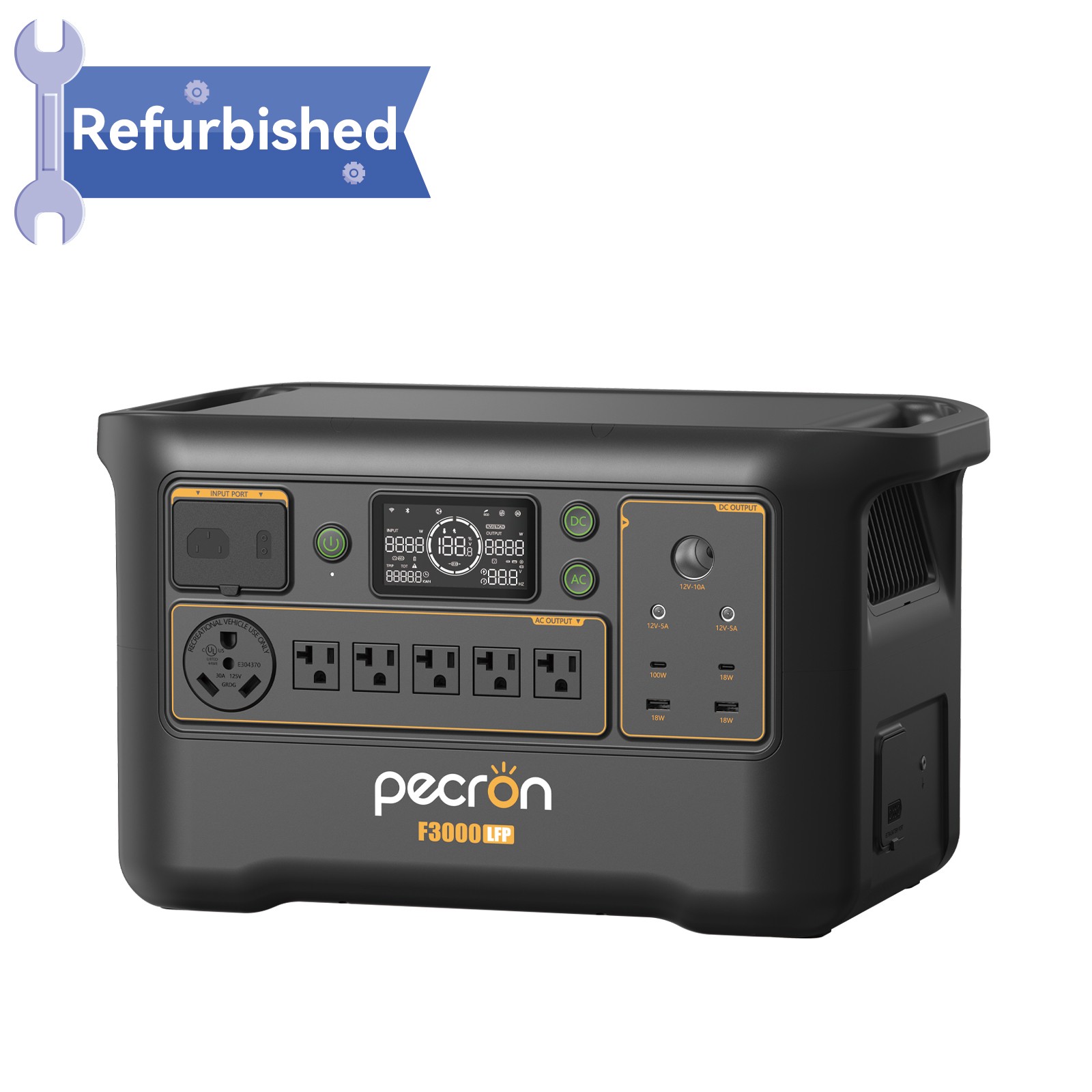 Used pecron F3000LFP Portable Power Station 3072Wh 3600W Solar Generator Home gallery