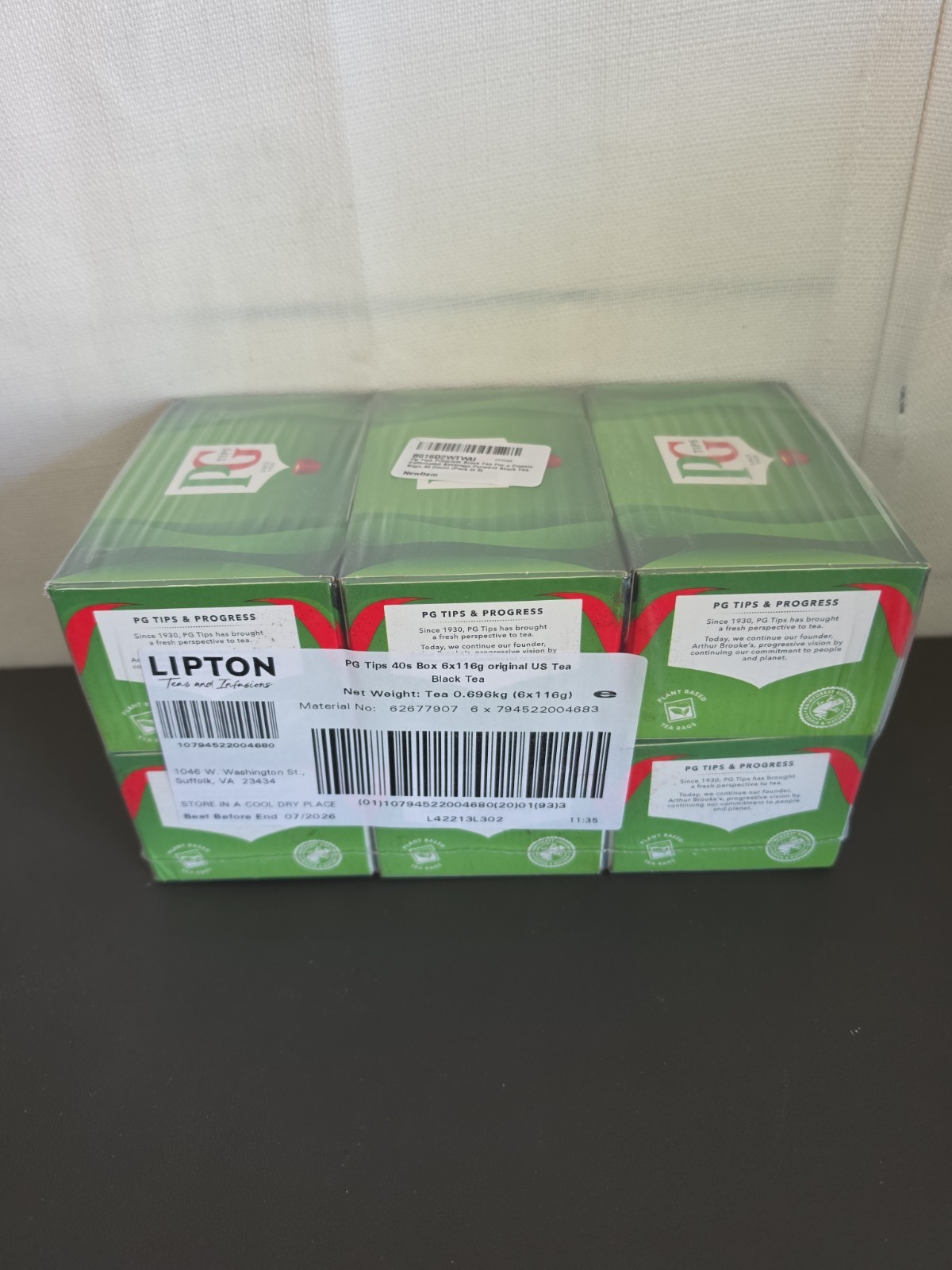 PG Tips 240 Original Pyramid Tea Bags from Great Britain BB 7/26 gallery