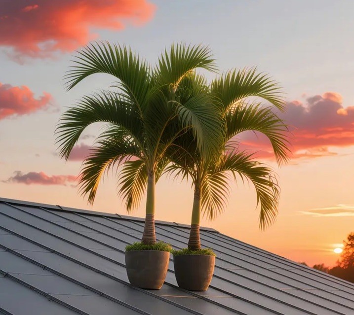 8-9 Ft Tall Artificial Palm Tree For Outdoor/Indoor Use Easy To Assemble USA gallery