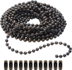 10 Ft Bronze Pull Chain Extension for Ceiling Fan Light Fixture Brass Beads