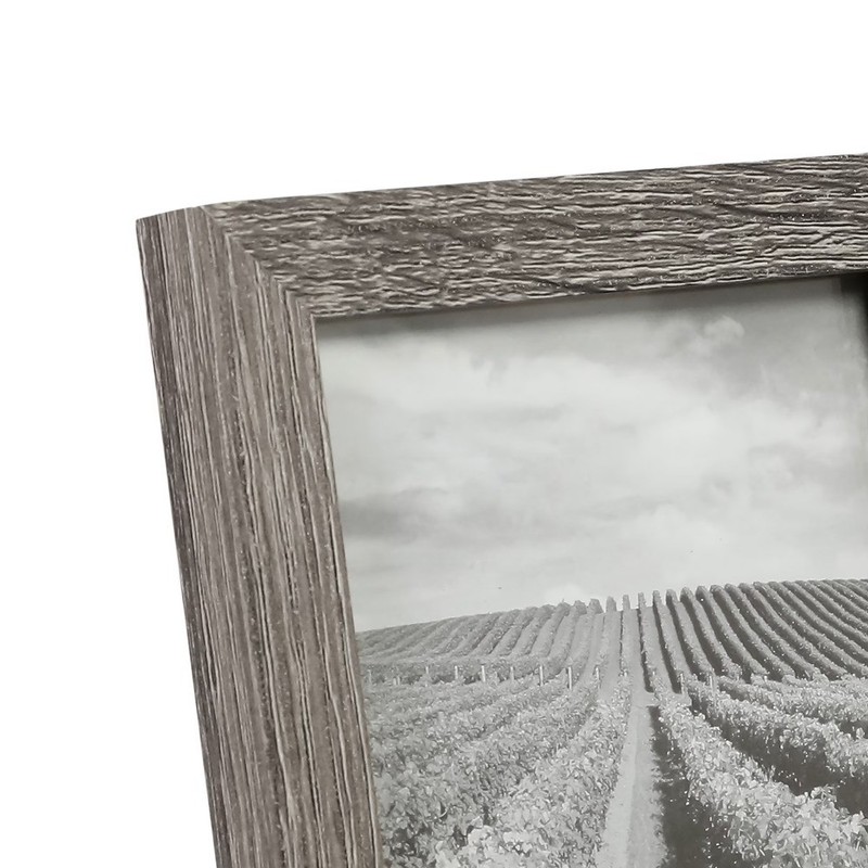 4 Pack 6x4 Picture Frame Set Rustic Gray Linear Design Tabletop and Wall Photo gallery
