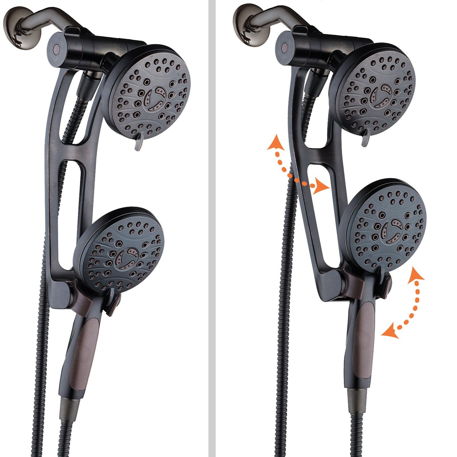 AquaSpa High Pressure Shower Combo w/ Adjustable Extension Arm Oil Rubbed Bronze gallery