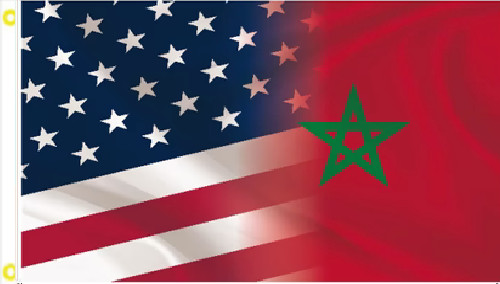3X5 USA MOROCCO FRIENDSHIP COMBINATION HERITAGE FLAG BANNER 100D gallery