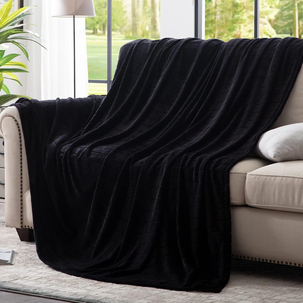 Bertte Throw Blanket 330 GSM Super Soft Lightweight Luxury Fleece Blanket 50x60"