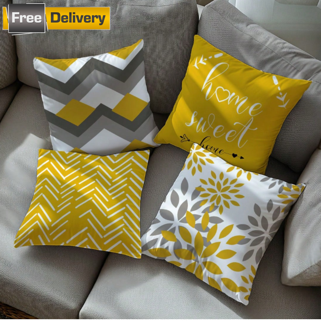 Merry Christmas Joy Xmas Trees Throw Pillow Covers 18x18in Winter Couch Set of 4 gallery