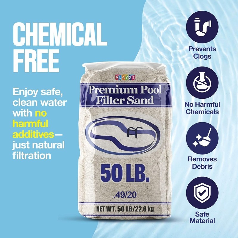 Pool Filter Sand - Pool Sand, 50 Pound Bag Silica Sand for Pool Filter gallery