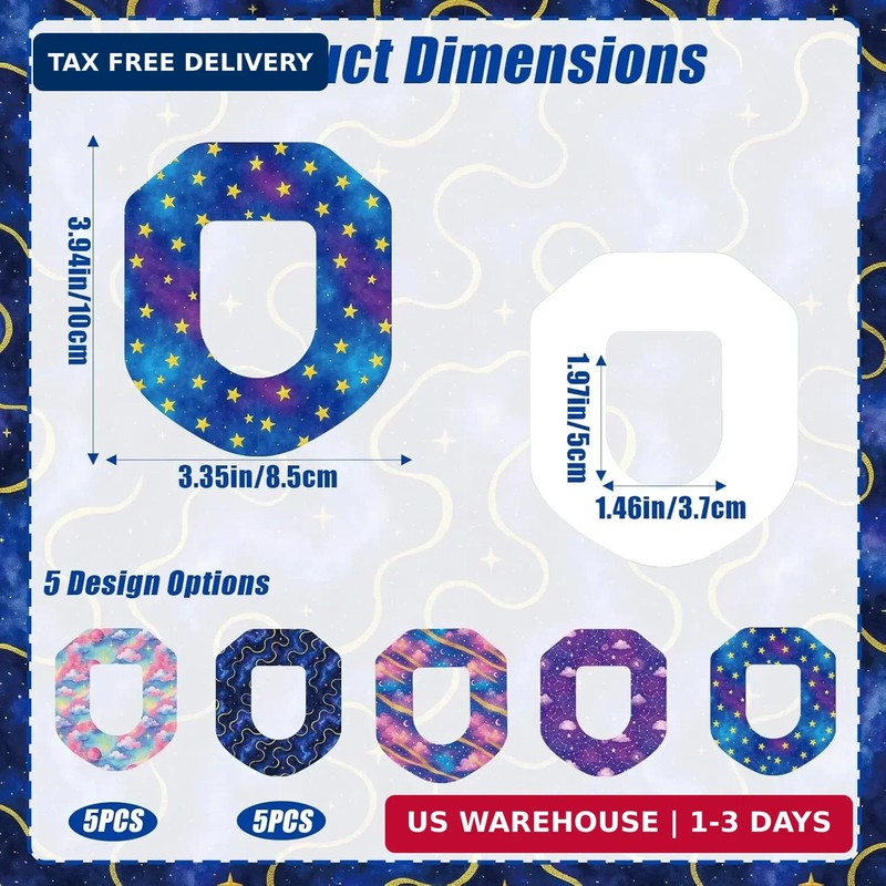 25pcs Galaxy Overpatches Waterproof Compatible with Omnipod 5, 5 Style Breathabl gallery