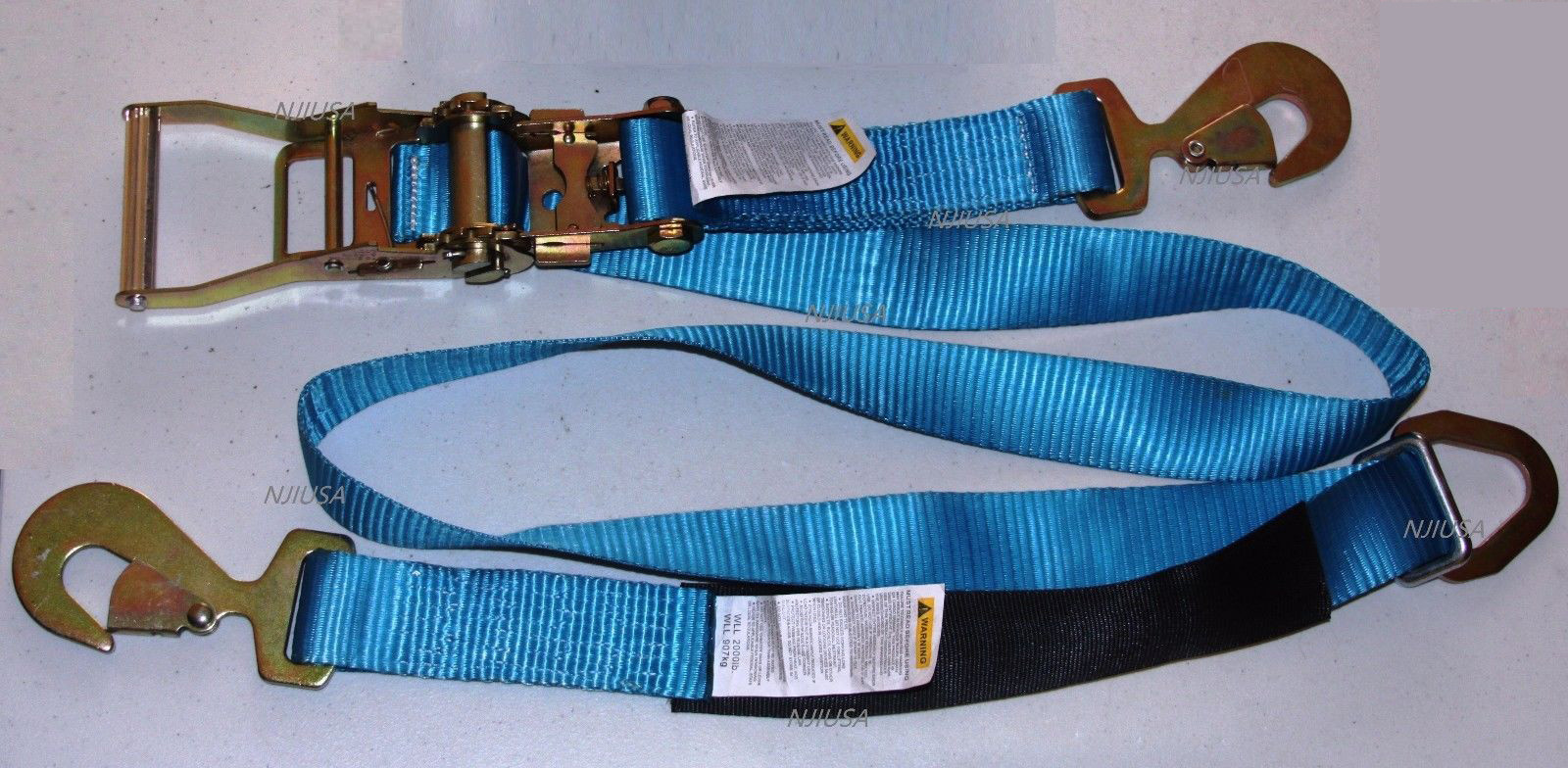 Axle Straps Car Hauler Trailer Auto Tie Down Ratchet Strap Tow BLUE NEW gallery