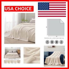 Versatile Lightweight Fleece Blanket – Cozy 90×90 inches for -Round Comfort