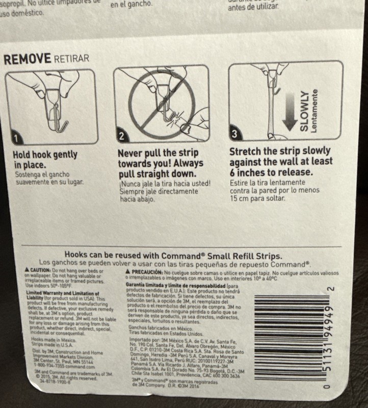 3M Command 9 Small Wire Hooks 12 Adhesive Strips Wall Hanger VALUE PACK 17067 gallery