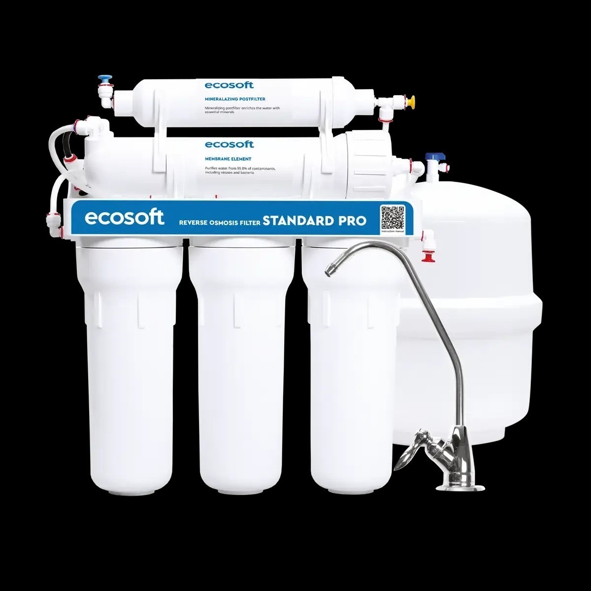 Ecosoft Standard PRO reverse osmosis filter with mineralization gallery
