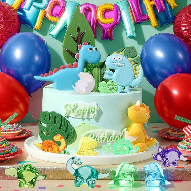 340 Pcs Mini Dinosaur Figures, Mini Resin Animals to Hide, Bulk Plastic Dinos... gallery