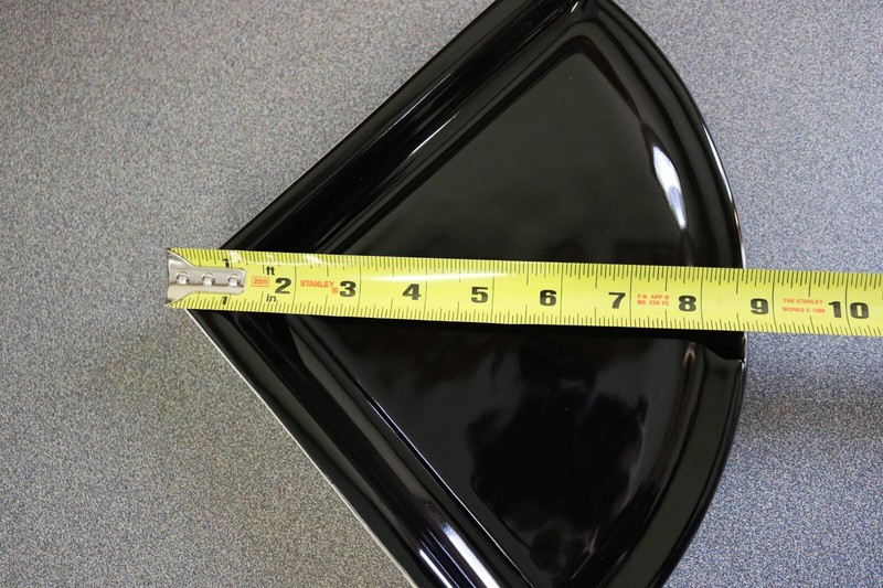 ACP Flat-Back Ceramic *Glossy Black* Reversible Corner Shower Shelf gallery
