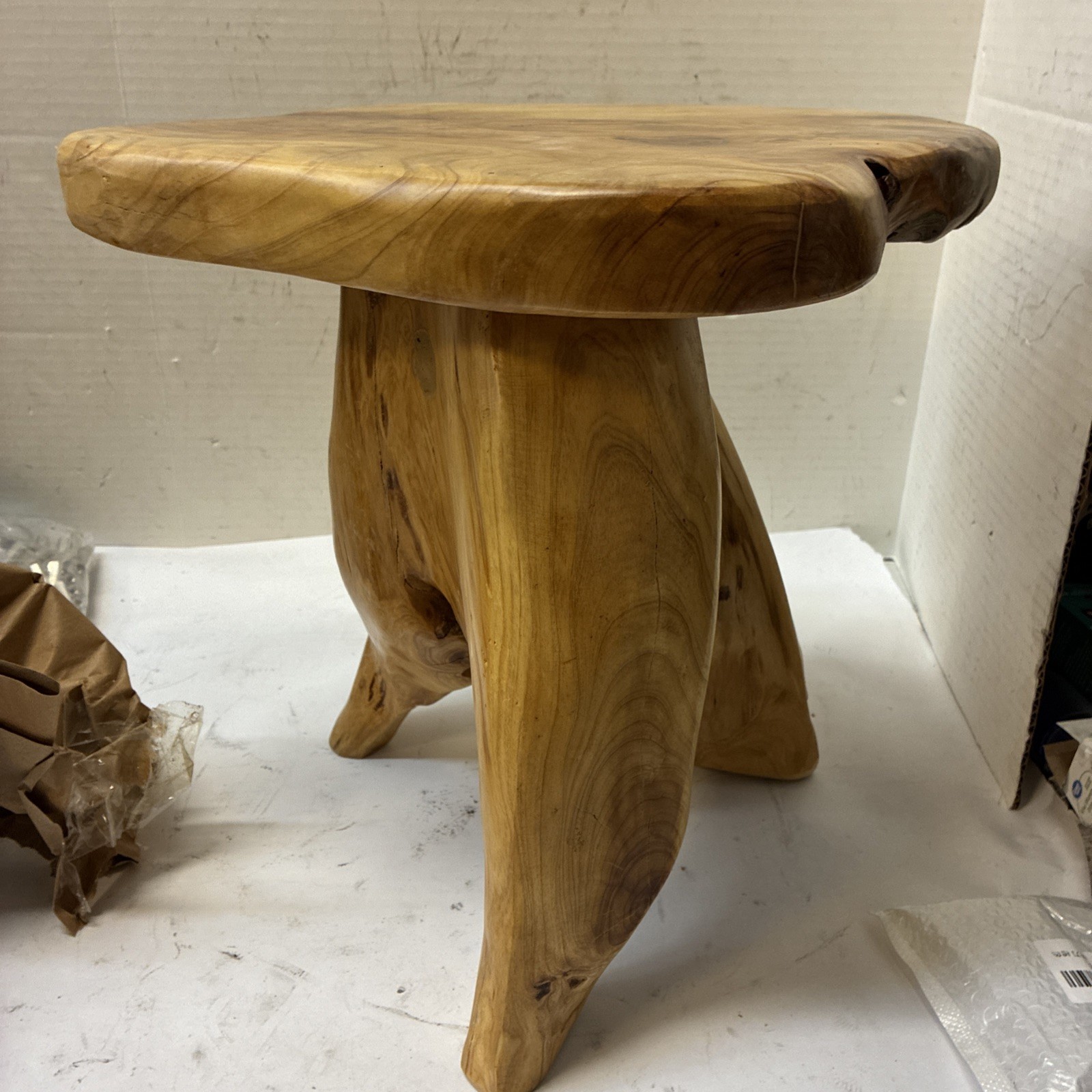 Cedar Root Natural Stool Mushroom Reclaimed Hard Side Table Stand Foot Wood End gallery