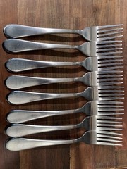 Oneida Icarus Dinner Forks 8 Pc Set Stainless Steel Silver 18/0 8”in Flatware