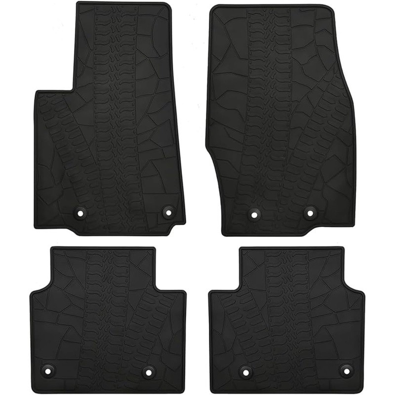All Weather Floor Mats Durable Rubber Non Slip Car Carpet Vehicle Specific Fit gallery