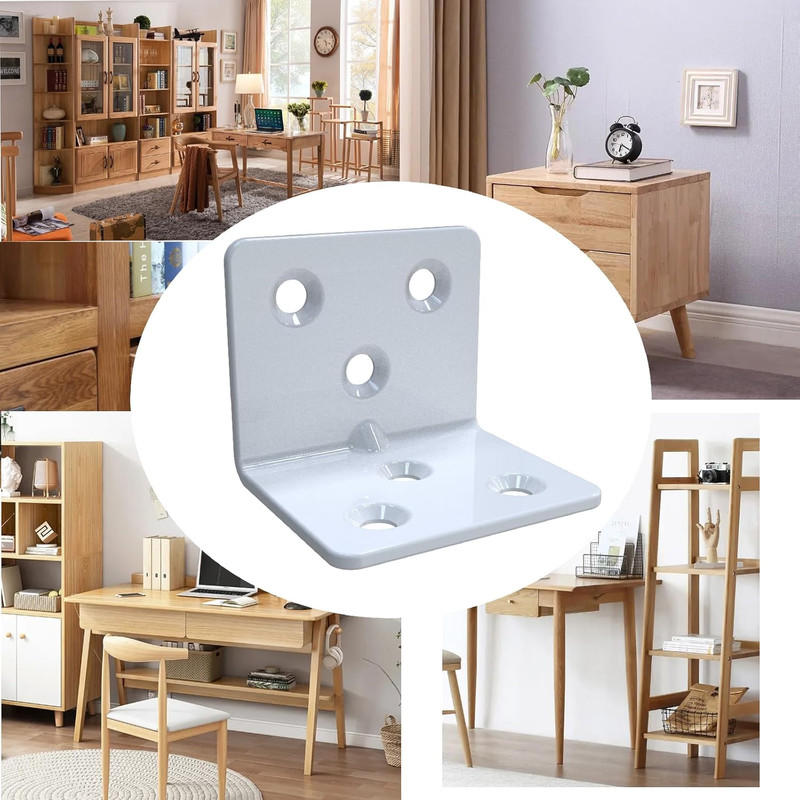 White Stainless Steel Corner Bracket,Joint Right Angle Bracket,L Shape Heavy Dut gallery