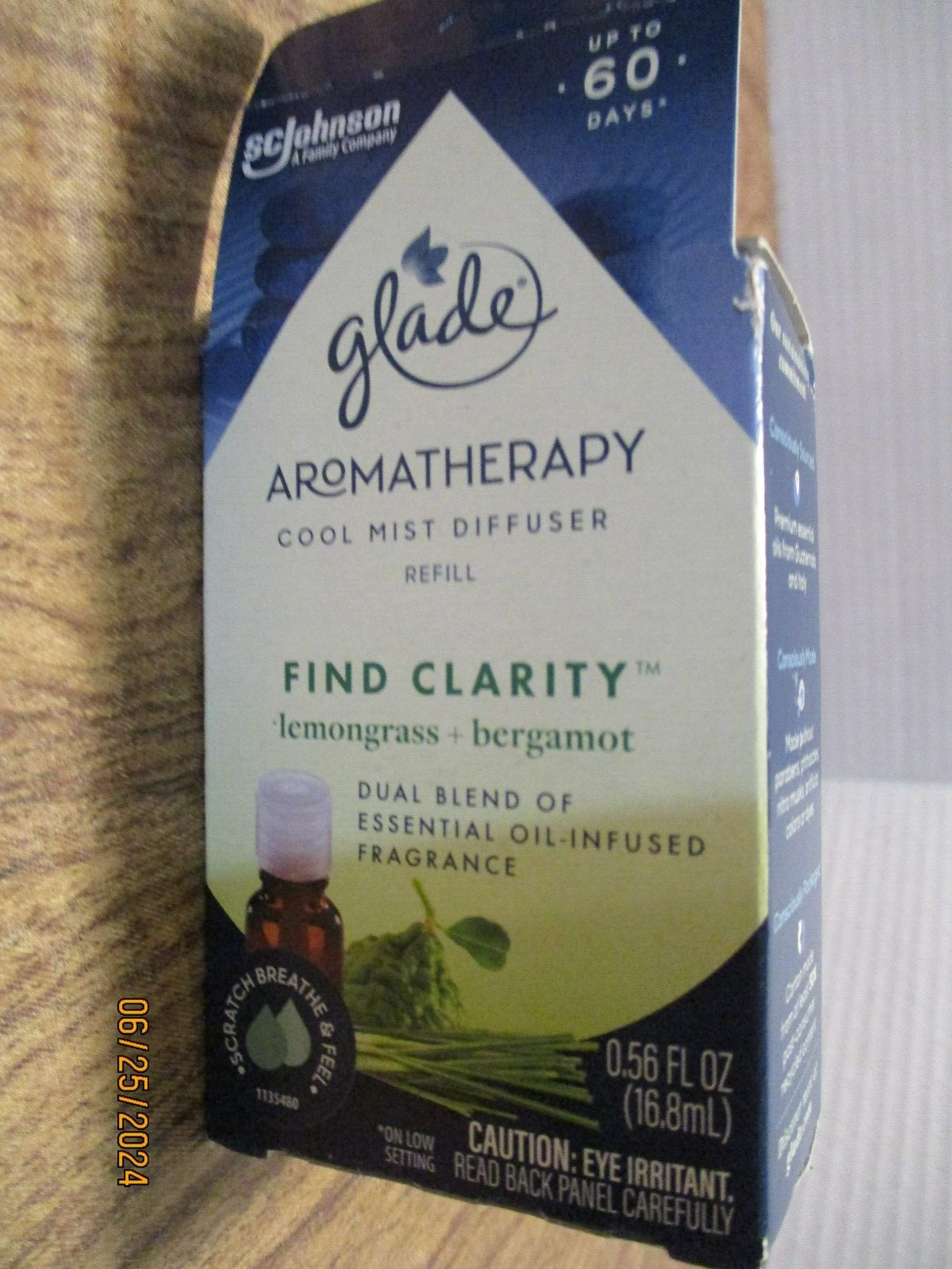 Glade Aromatherapy Cool Mist Oil Diffuser Refill, Find Clarity / Spark Energy gallery