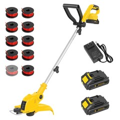 2-IN-1 Electric Cordless Grass String Trimmer Lawn Edger Weed Wacker Cutter USA