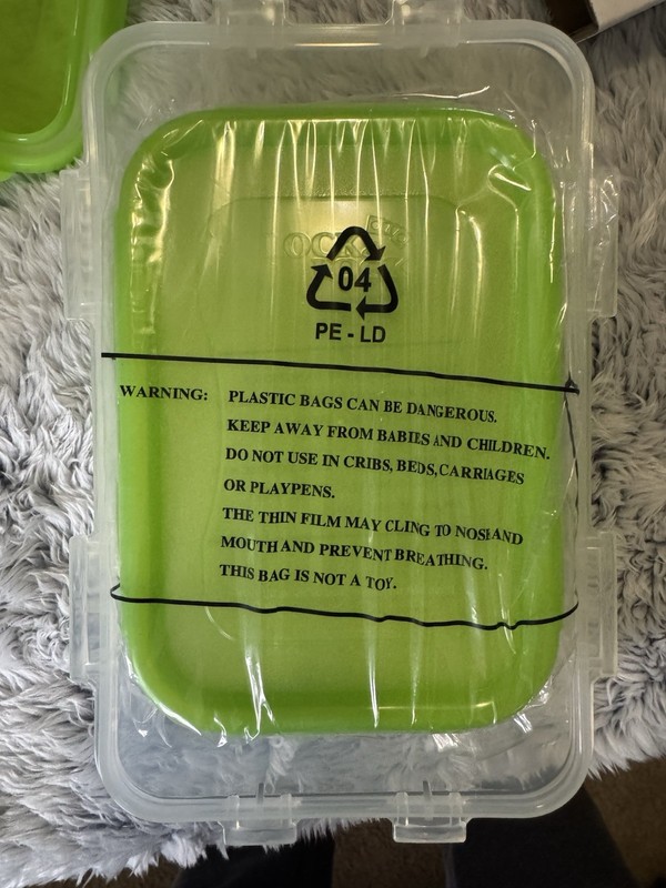 Lock & Lock 13 Piece Nesting Storage Set GREEN Lids (2 with handles) - NEW gallery