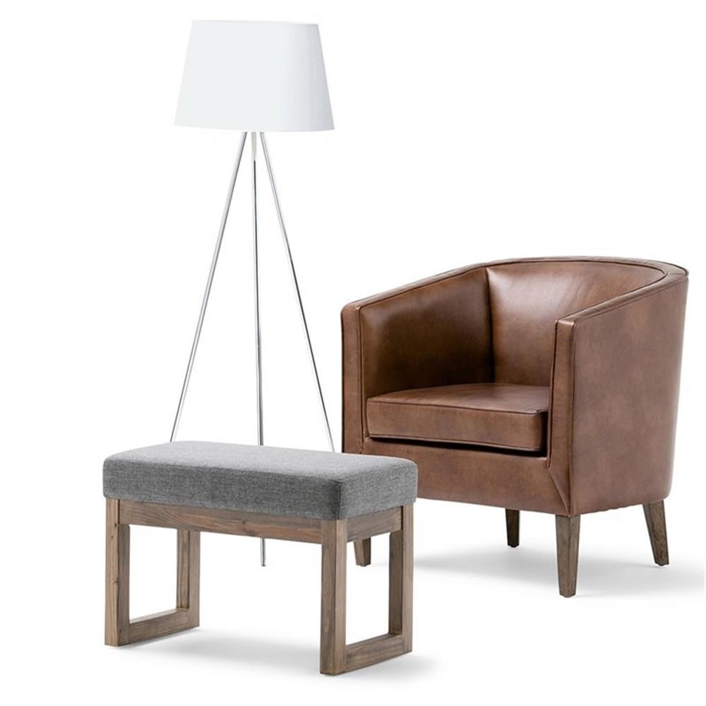 Atlin Designs Small Living Room Bench in Gray gallery