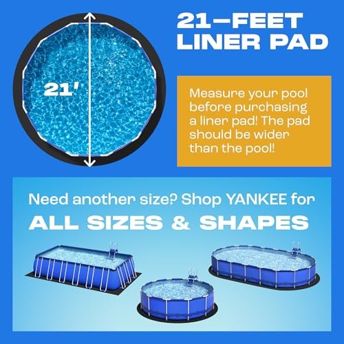 Yankee Pool Liner Pad, 21 Ft Round Puncture Proof Pool Mat, Above Ground 21 Ft. gallery