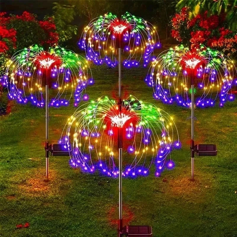 Outdoor LED Solar Firework Lights Garden Decoration Fairy Lights Waterproof Dand gallery