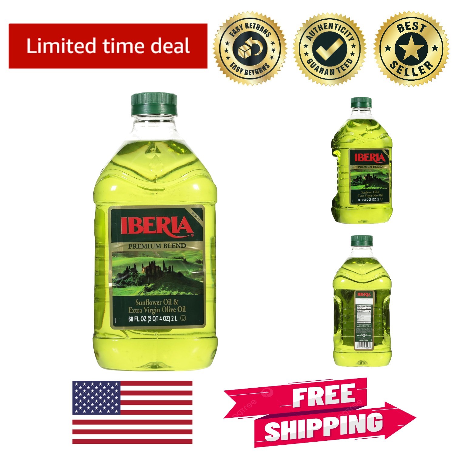 Sunflower & Extra Virgin Olive Oil Blend - 68 Fl Oz for Heart Health gallery