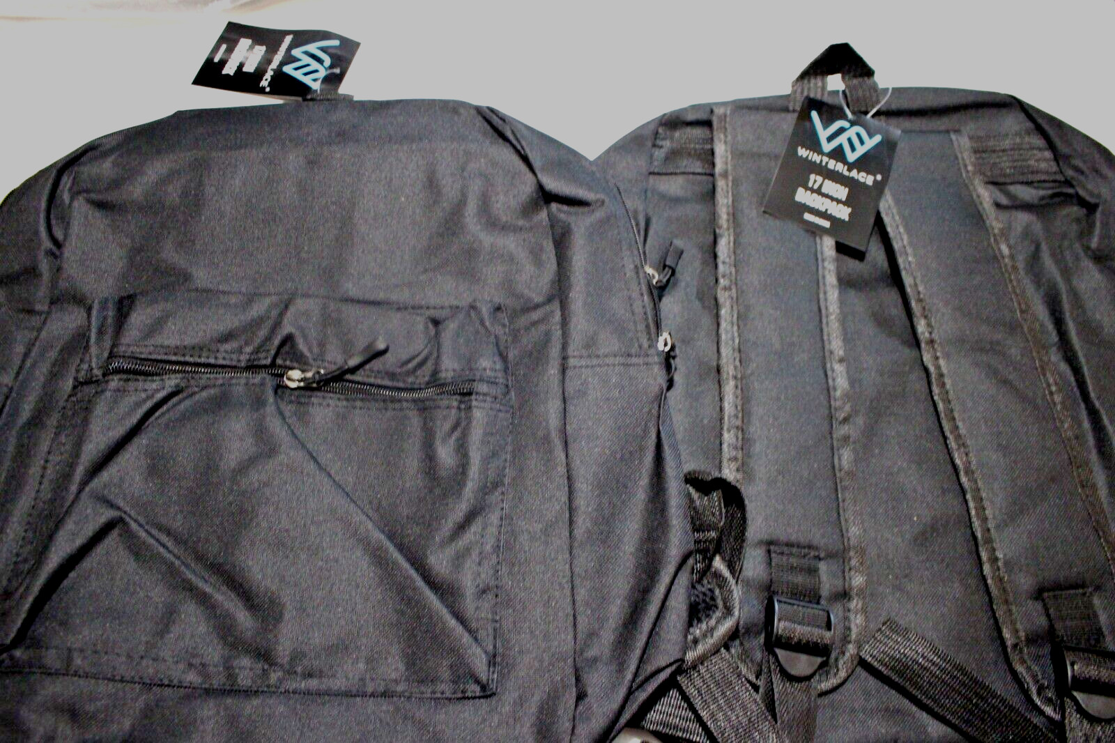 2-PACK WINTERLACE 17 INCH LIGHTWEIGHT  BACKPACK BLACK
