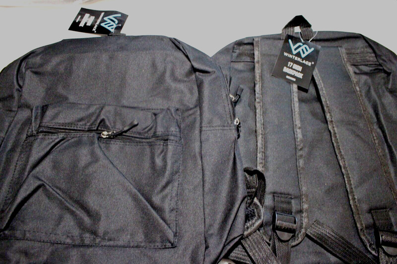 2-PACK WINTERLACE 17 INCH LIGHTWEIGHT  BACKPACK BLACK