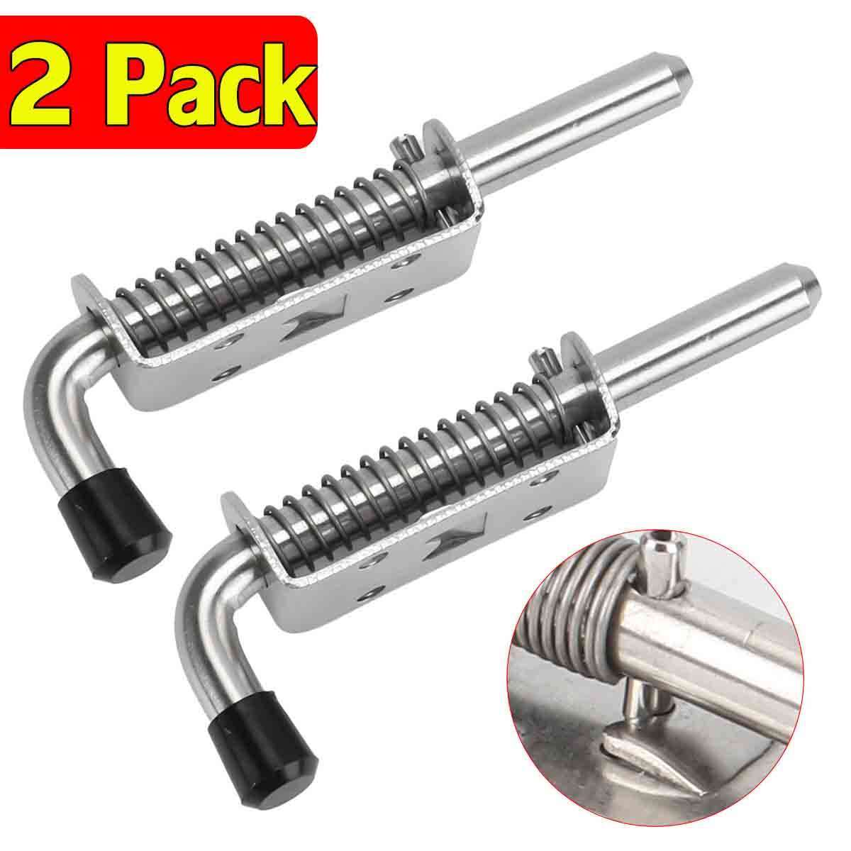 2 Pack Spring Pin Latch Lock For Utility Trailer Tail Gate Loaded Heavy Duty NEW gallery