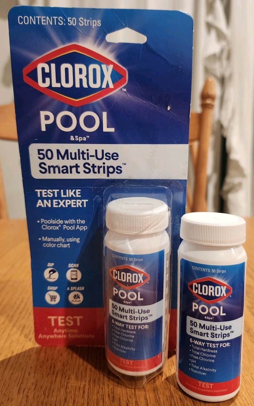 Lot of 2 Clorox Pool & Spa 50 Multi-Use Smart Strips (Total 100 Strips) Expired gallery