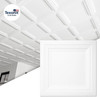24-Pack Square Drop Ceiling Tile 2Ft X 2Ft in White, PVC Ceiling Panel 24 X 24In gallery