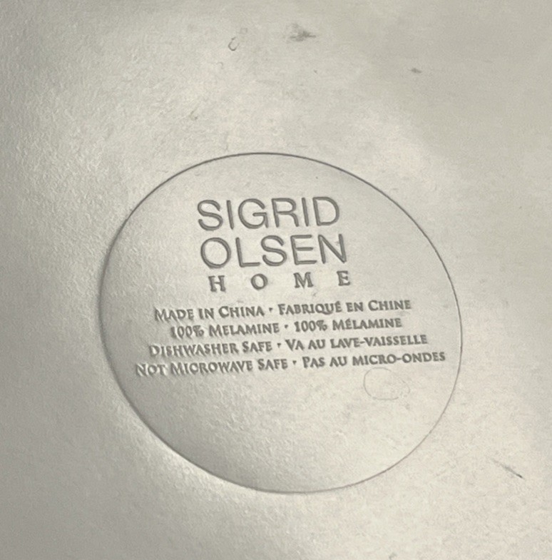 Sigrid Olsen MELAMINE Textured Starfish 4 DINNER 3 SALAD PLATES Curved TURQUOISE gallery