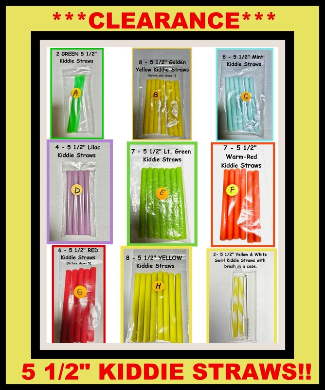 Silicone Straws, Reg. & Smoothy, 5 1/2" - 14 1/2" gallery