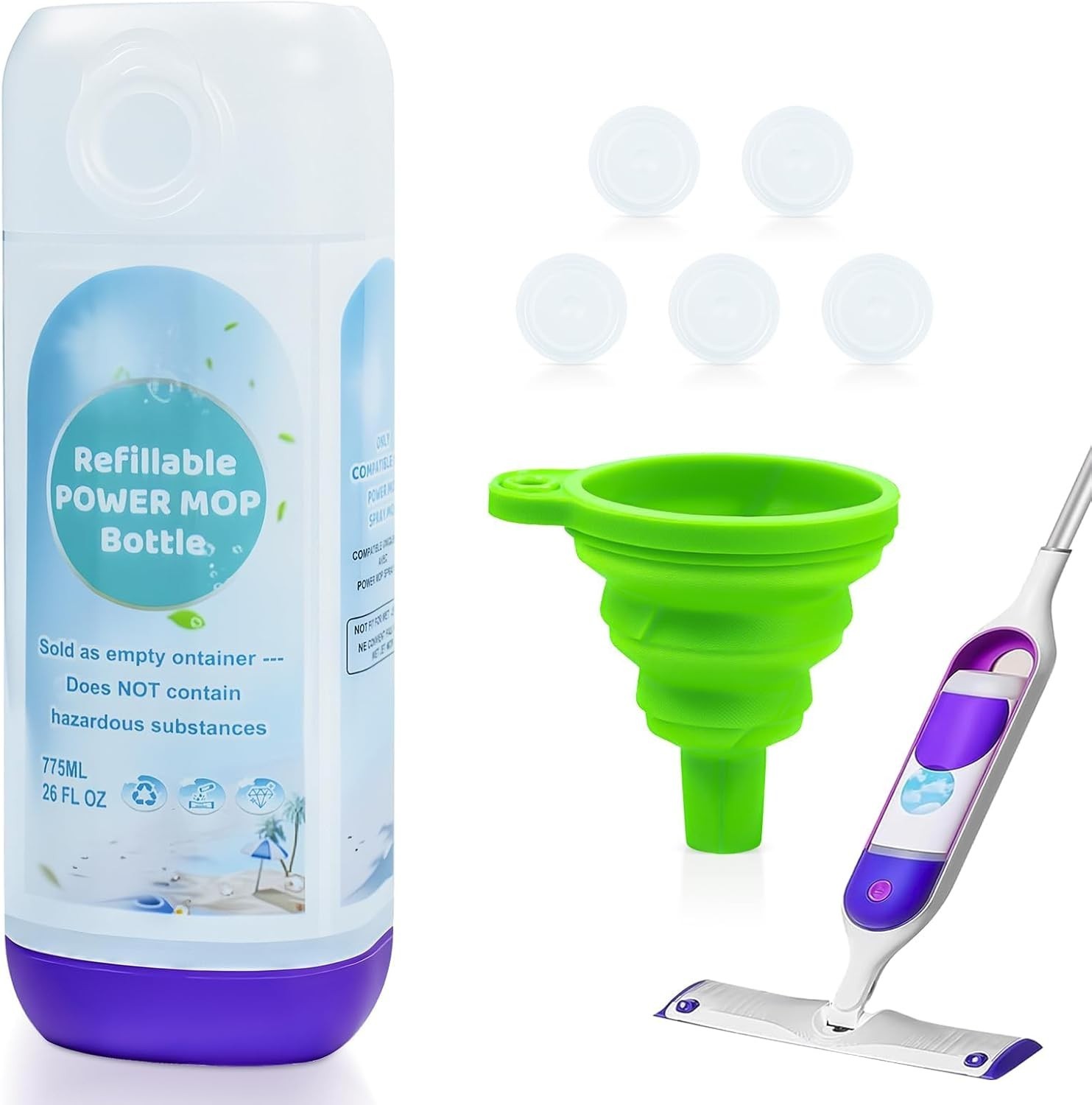PowerMop Refillable Bottle for Swiffer PowerMop Mop,24 FL.OZ Leak-Proof Reusable gallery